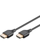 Pro HDMI 2.0 Slim displaykabel i svart, en meter