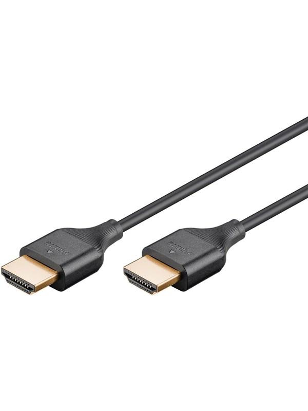 Pro HDMI 2.0 Slim displaykabel i svart, en meter
