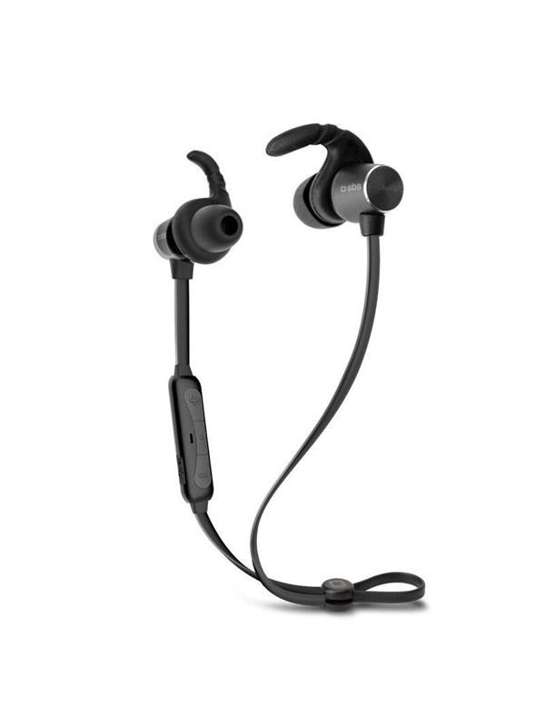 SBS BS neckband-hörlurar med magnetiska öronsnäckor i svart